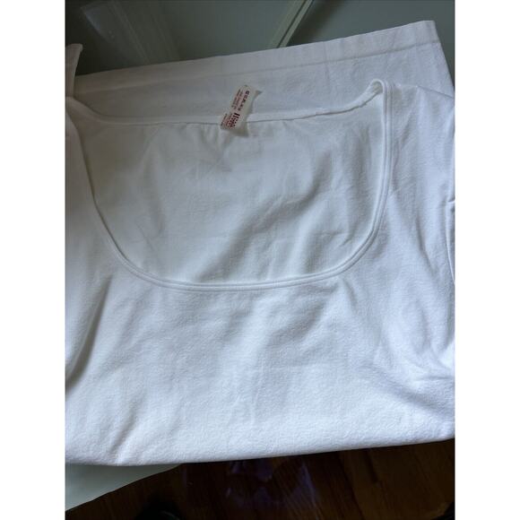 New Wolford Pullover Top large white scoop neck long sleeves poly nylon blend - Picture 8 of 8